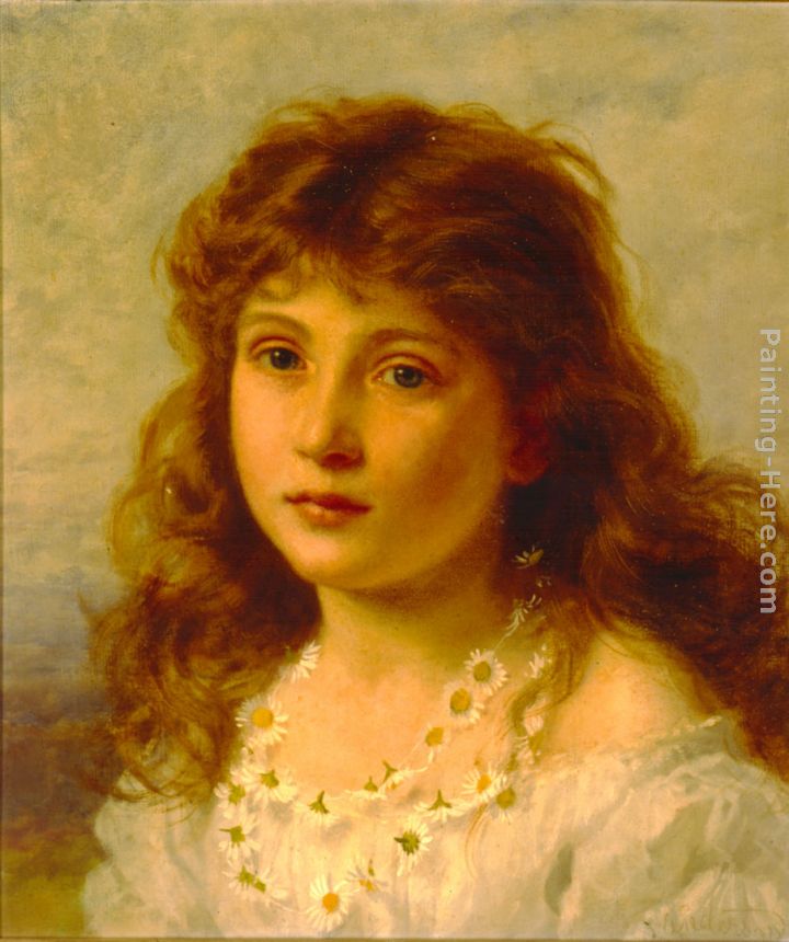 Young Girl painting - Sophie Gengembre Anderson Young Girl art painting